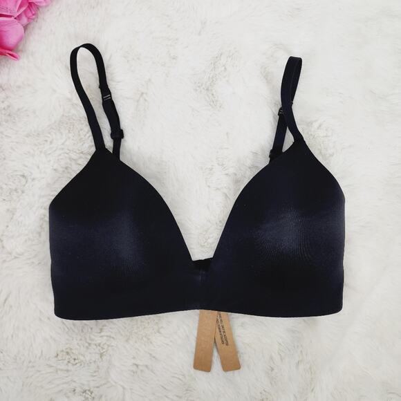 NEW Skims Black Onyx Wireless Lightly Lined Bra - Picture 1 of 11